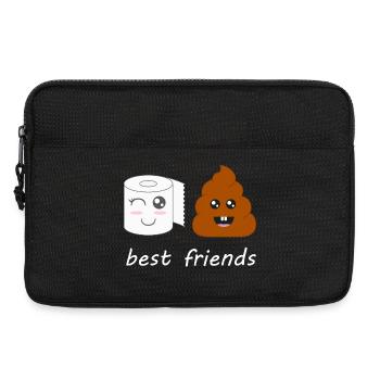 Toilet paper and poop - Laptop bag 13" - black - Front