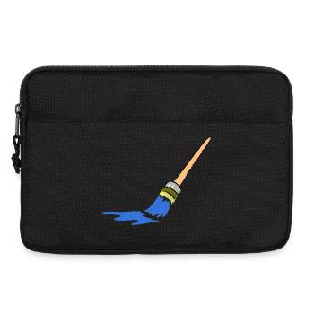 Abstract brush art for creative minds - Laptop bag 13" - black - Front