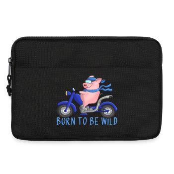 Ulkiger Motorradfahrer - Laptoptasche 13" - Schwarz - Vorne