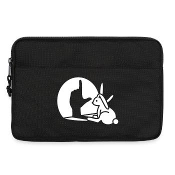 Lapin ombre main perdant Misfit main langue des signes - Sacoche pour ordinateur portable 13 pouces - noir - Devant