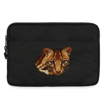 Ocelot Head, Big Cat, Animal Faces - Laptop bag 13" - black - Front
