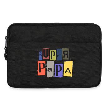 SUPER PAPA anonymous raven spy lettering - Laptop bag 13" - black - Front