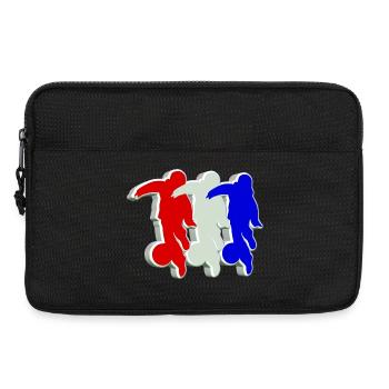 Enfants de football 3D - Sacoche pour ordinateur portable 13 pouces - noir - Devant