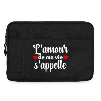 Amour de ma vie s appelle A PERSONNALISER - Sacoche pour ordinateur portable 13 pouces - noir - Devant