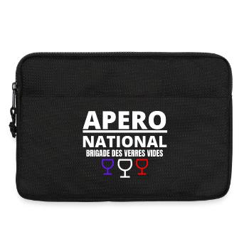 apéro, apéro national, picole nationale - Sacoche pour ordinateur portable 13 pouces - noir - Devant