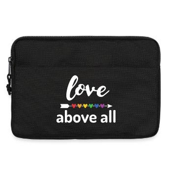 Love Above All - Laptop bag 13" - black - Front