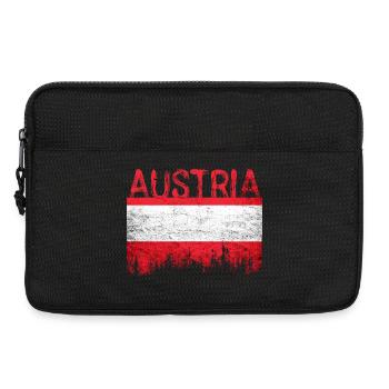 Style drapeau australien avec silhouette de ville - Sacoche pour ordinateur portable 13 pouces - noir - Devant
