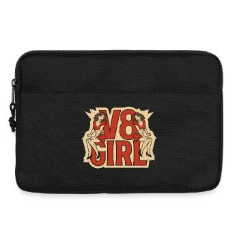 V8 Girl Retro Pinup - Laptop bag 13" - black - Front