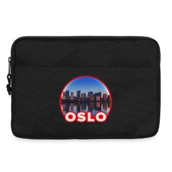 Oslo Skyline Rundlogo - Laptoptasche 13" - Schwarz - Vorne