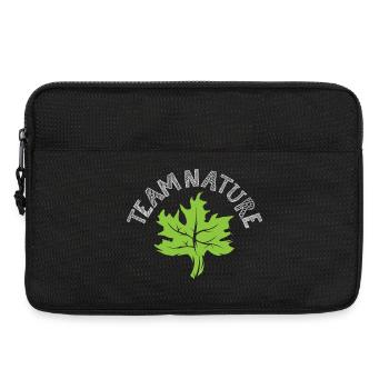 team nature Leaf Green Symbol Logo icon Forest Tree - Laptop bag 13" - black - Front