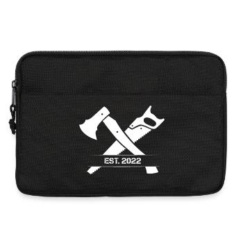 Icône de l’outil de bricoleur de scie et de hache icône de logo - Sacoche pour ordinateur portable 13 pouces - noir - Devant