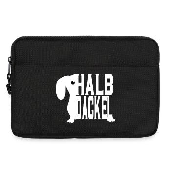 Halbdackel Schwäbisch Schwaben - Laptoptasche 13" - Schwarz - Vorne