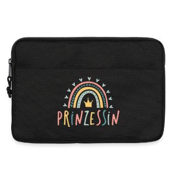 Prinzessin - Regenbogen - Laptoptasche 13" - Schwarz - Vorne