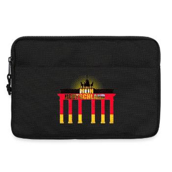 Allemagne Porte de Brandebourg Or Rouge Noir - Sacoche pour ordinateur portable 13 pouces - noir - Devant
