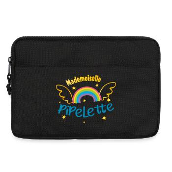 Mademoiselle pipelette - Sacoche pour ordinateur portable 13 pouces - noir - Devant