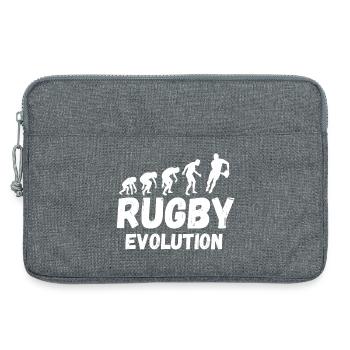 RUGBY, rugby sport, rugby humor - Laptop bag 13" - heather grey - Front