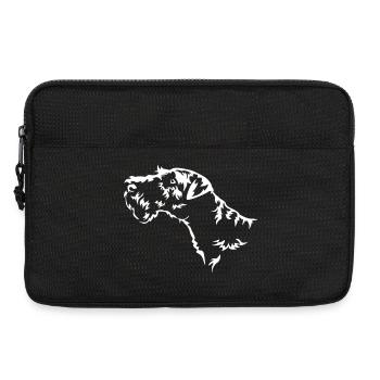 Welsh Terrier Kopf "Black Edition" - Laptoptasche 13" - Schwarz - Vorne