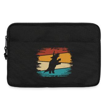 Dino Dinosaur Triceratops - Laptop bag 13" - black - Front
