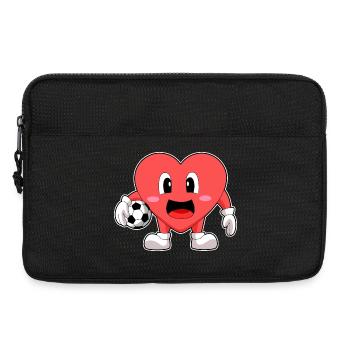 Heart Soccer Player Soccer - Laptop bag 13" - black - Front