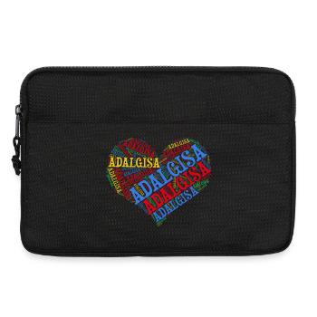 t-shirt name Adalgisa heart word cloud t-shirt - Laptop bag 13" - black - Front