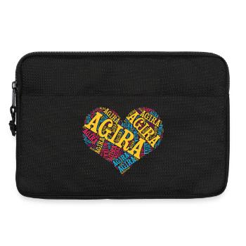 Sizilien T-Shirt Agira T-Shirt Wort Wolke Herz - Laptoptasche 13" - Schwarz - Vorne