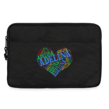 Adelina heart heart cloud t-shirt gift t-shirt - Laptop bag 13" - black - Front