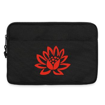 Roter Lotus und die Natur - Laptoptasche 13" - Schwarz - Vorne