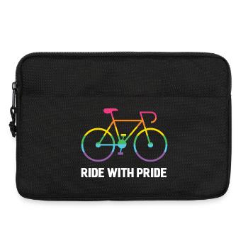 LGBTQ-Radfahrer - Fahre mit Stolz - Laptoptasche 13" - Schwarz - Vorne