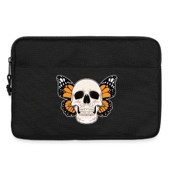 Butterfly Skull - Laptop bag 13" - black - Front