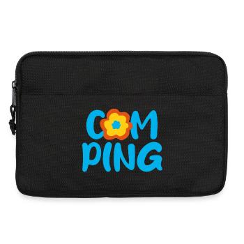 Camping Blume Comic Fan Camper Urlaub Outdoor - Laptoptasche 13" - Schwarz - Vorne