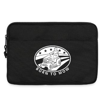 Funny Gardening Quote Born to Mow - Laptop bag 13" - black - Front