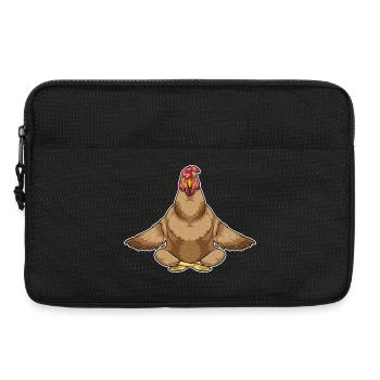Chicken Yoga Fitness Meditation - Laptop bag 13" - black - Front