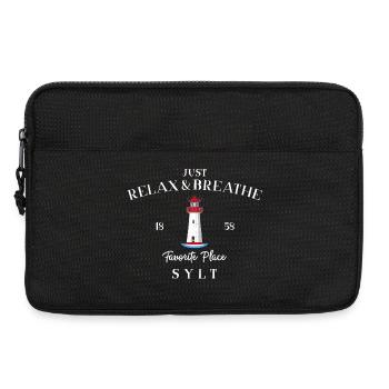 Sylt, Leuchtturm List West, Deutschland - Laptoptasche 13" - Schwarz - Vorne