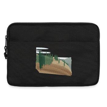 Pinienwald Hügellandschaft mit Struktur (modific.) - Laptoptasche 13" - Schwarz - Vorne