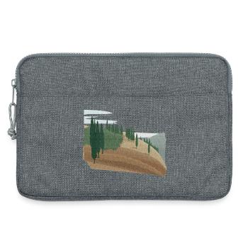 Pinienwald Hügellandschaft mit Struktur (modific.) - Laptoptasche 13" - Grau meliert - Vorne