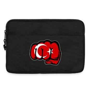Türkei Flagge Hand Faust - Laptoptasche 13" - Schwarz - Vorne