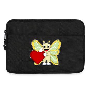 Schmetterling Herz - Laptoptasche 13" - Schwarz - Vorne