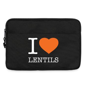 I LOVE LENTILS Linsen - Laptoptasche 13" - Schwarz - Vorne