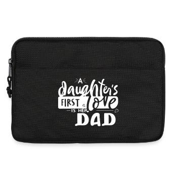 a doughter's first love is her dad vatertag daddy - Laptop bag 13" - black - Front