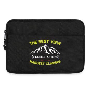 Mountains-The Best View Comes After Hardest Climbs - Laptop bag 13" - black - Front