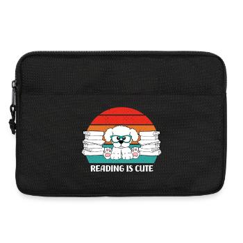 Reading is cute - Laptop bag 13" - black - Front