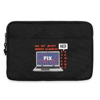 Pas de photo 🤬 Klumpat ! Conception d’humour rétro par ordinateur - Sacoche pour ordinateur portable 13 pouces - noir - Devant