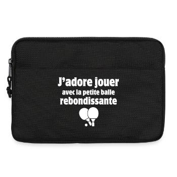 ping-pong, pongiste, tennis de table - Sacoche pour ordinateur portable 13 pouces - noir - Devant