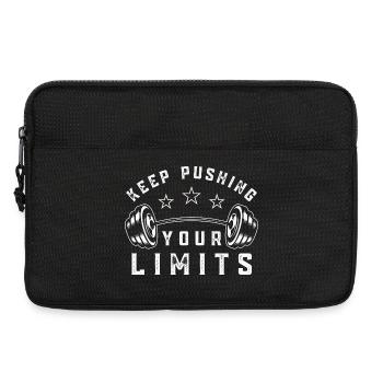  Gym Quote Keep Pushing Your Limits - Laptop bag 13" - black - Front
