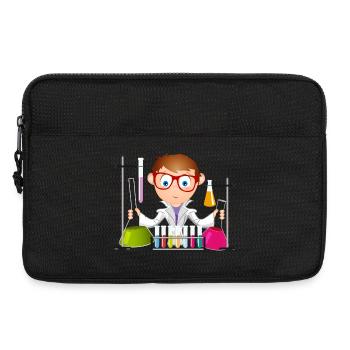 Un jeune homme en tant que scientifique dans le laboratoire - Sacoche pour ordinateur portable 13 pouces - noir - Devant