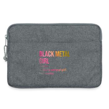 Black Metal - Laptoptasche 13" - Grau meliert - Vorne