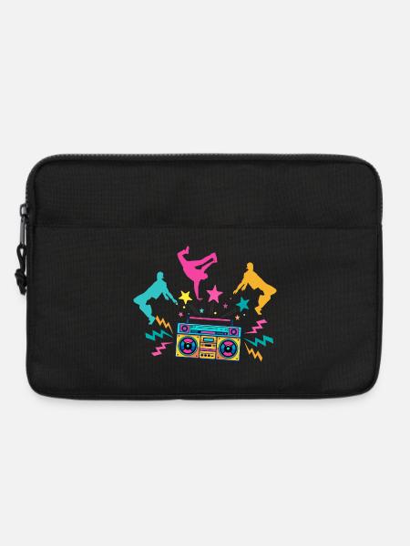Boombox Neon Dancing Silhouettes - Laptop bag 13" - black