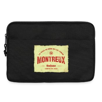 Timbre de la ville vintage de Montreux - Sacoche pour ordinateur portable 13 pouces - noir - Devant