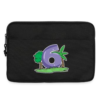 Nummer 6 Muster - Laptoptasche 13" - Schwarz - Vorne