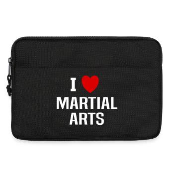 J'adore les arts martiaux - Sacoche pour ordinateur portable 13 pouces - noir - Devant
